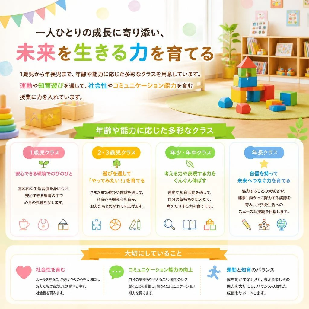 多彩なクラスで伸びる力