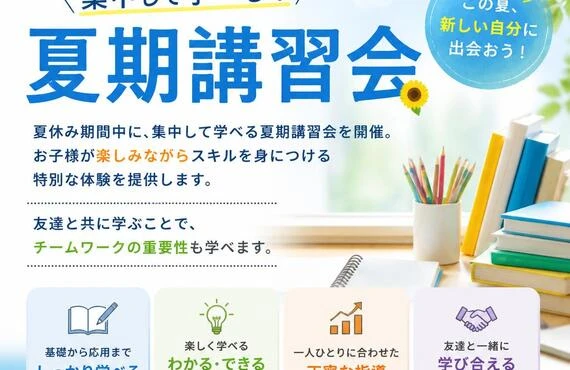 特別カリキュラムでお子様の可能性を引き出す夏期講習会！　ジュニアクラブ恵比寿教室